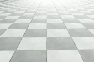 grey tile floor
